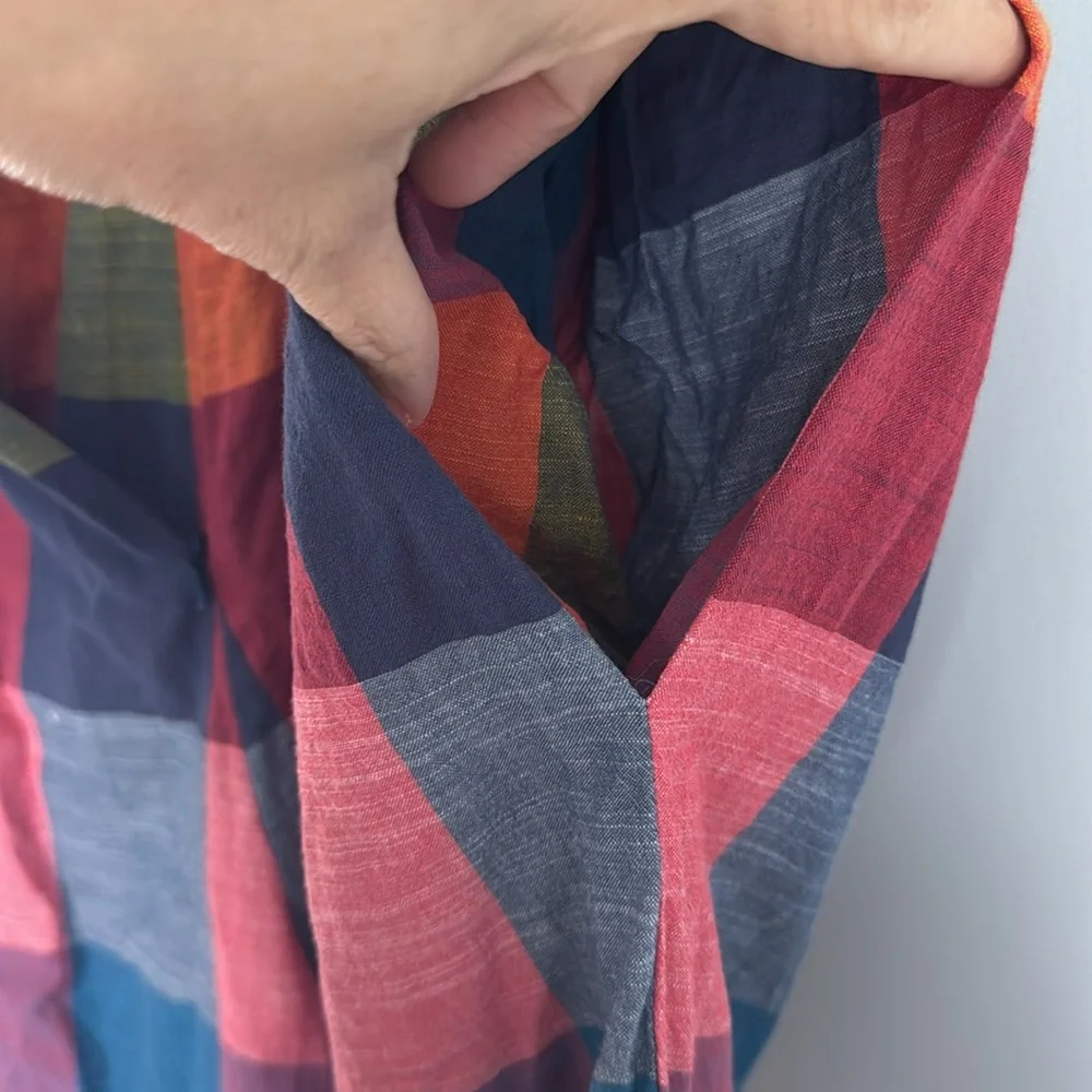 Multicolor Plaid Sleeveless romper - Picture 7 of 7